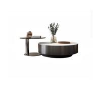 Coffee Table Bedside Table Round Coffee Table, Light Luxury, Italian Slate, Personalized, Creative, Modern, Simple, Living Room, Small Apartment Side Table Coffee Tables(B,90 * 31cm)