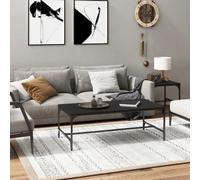 Coffee Table Black 100x50x35 cm Engineered Wood Low Modern Shelf Storage Home UK