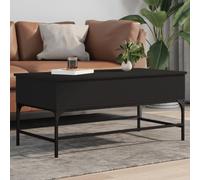 Coffee Table Black 100x50x45 cm Engineered Wood and Metal Berkfield Home Black One Size