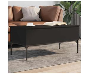 Coffee table Black 100x50x45cm Engineered Wood Metal Lift-Top Storage Adjustable