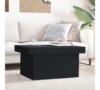 Coffee Table Black 100x55x40 cm Engineered Wood Sliding Top Hidden Shelf Storage