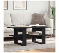 Coffee table Black 102x55x42 cm Engineered Wood 1 Shelf Modern Storage for Home