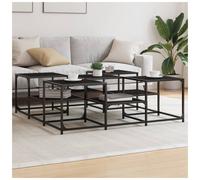 (black, 121 x 121 x 40 cm) vidaXL Coffee Table Hallway Tea Side End Table Sofa Table Engineered Wood