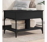 vidaXL Coffee Table Black 70x50x50 cm Engineered Wood and Metal