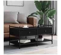 vidaXL Coffee Table Black 99x50x50 cm Engineered Wood