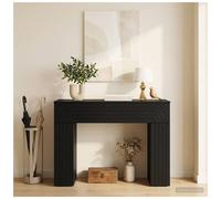 Coffee Table Black Engineered Wood 102x35x75cm Rectangular Minimalist Living UK