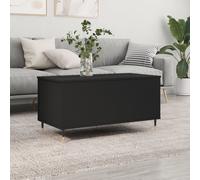 Coffee Table Black Engineered Wood & Metal 90x44.5x45 cm Lift-Top Storage Desk