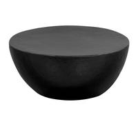 Coffee Table Black Hammered Aluminium 70x30 cm Oval Modern Accent Table -Living