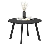 Outsunny Black Round Coffee Table with Non Slip Foot Pads - Size: 42 x 70 x 70cm - Wilko