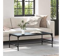 vidaXL Coffee Table Black Oak 100 x 50 x 35 cm Engineered Wood
