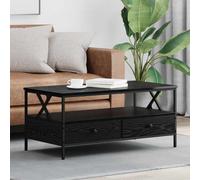 vidaXL Coffee Table Black oak 100 x 51 x 45 cm Engineered wood