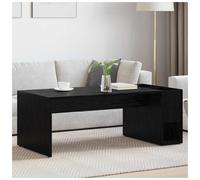 Coffee Table Black Oak 101.5 x 50 x 37 cm Engineered Wood Storage Shelf Modern.