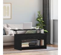 Coffee Table Black oak 102 x 50 x 52.5 cm Engineered wood Berkfield Home Black One Size