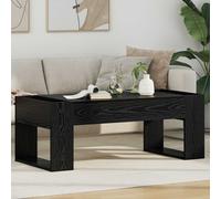 Coffee Table Black Oak 110x50x41cm Engineered Wood Rectangular Minimalist Modern