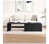 Coffee Table Black Oak 150x50x35 cm Engineered Wood Modern Minimalist Low Style