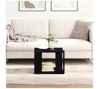 Coffee Table Black Oak 40x40x30cm Engineered Wood Modern Square Accent Table Zen
