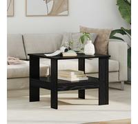 Coffee Table Black Oak 57x55x45cm Engineered Wood Modern 1-Shelf Durable Indoor