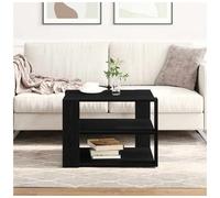 Coffee Table Black Oak 58x58x40 cm Engineered Wood Minimalist Shelf Durable 75kg