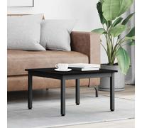 Coffee Table Black Oak 60x60x36 cm Engineered Wood Modern Minimalist Sturdy Legs