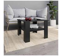 Coffee Table Black Oak 60x60x42 cm Engineered Wood Square Modern Minimal Compact