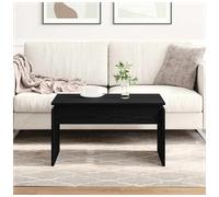Coffee Table Black Oak 68x50x38cm Engineered Wood Modern Compact Living Room UK