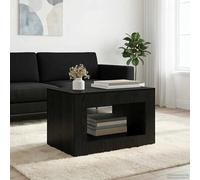 Coffee Table Black Oak 80.5x50x50cm Compact Moisture-Resistant Indoor Sturdy Top