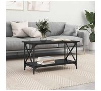vidaXL Coffee Table Black oak 80 x 45 x 45.5 cm Engineered wood