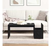 Vidaxl Coffee Table Black Oak Wood 90X45X35 Durable Coffee Table, Black