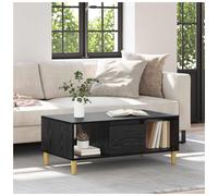 vidaXL Coffee Table Black Oak 90 x 50 x 26.5 cm Engineered Wood