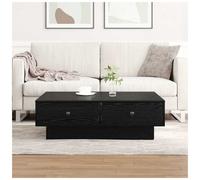 Coffee Table Black Oak 90x90x28 cm Engineered Wood Modern Minimalist Low Profile