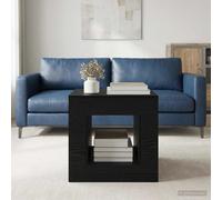 Coffee Table Black Oak Compact 51.5x50x50 cm Durable Moisture-Resistant Indoor