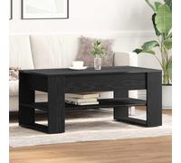 Vidaxl Coffee Table Black Oak Engineered Wood 102 Cm X 55 Cm X 45 Cm, Black