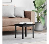Coffee Table Black Oak Engineered Wood 40x40x36 cm Square Minimalist Sturdy Home