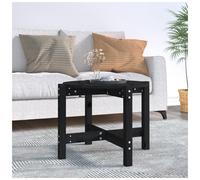 Vidaxl Coffee Table Black Ø 62.5X45 Cm Solid Wood Pine, Black