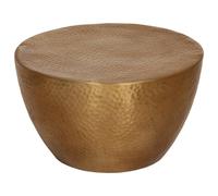 Coffee Table Brass Hammered Aluminium 50x30cm Polished Bowl Accent Modern Design