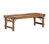 Coffee Table Brown 110x55x40 cm Solid Reclaimed Wood Rustic Indoor Centerpiece
