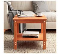 Coffee Table Brown 50x50x45 cm Solid Pine & Engineered Wood Square Minimal.