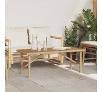 Coffee Table Brown Bamboo 110x50x43 cm Modern Minimalist Living Room - Durable