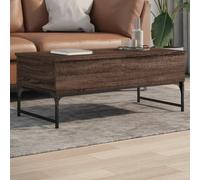 Coffee Table Brown Oak 100x50x40 cm Engineered Wood and Metal Berkfield Home Brown One Size
