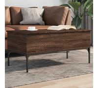 Coffee Table Brown Oak 100x50x45 cm Engineered Wood and Metal Berkfield Home Brown One Size