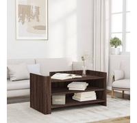 Coffee Table Brown Oak 100x50x50 cm Engineered Wood Berkfield Home Brown One Size