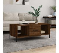 Coffee Table Brown Oak 102x50x40 cm Engineered Wood Berkfield Home Brown One Size