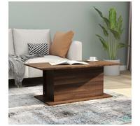 Coffee Table Brown Oak 102x55.5x40cm Engineered Wood Minimalist Surface Storage