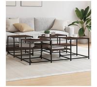 vidaXL Coffee Table Brown Oak 121x121x40 cm Engineered Wood, Brown