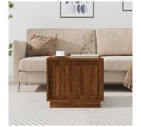 Coffee Table Brown Oak 51x50x44 cm Engineered Wood Storage Table with Door Slim