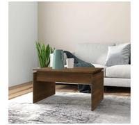 Coffee Table Brown Oak 68x50x38 cm Engineered Wood Minimalist Modern Urban Chic