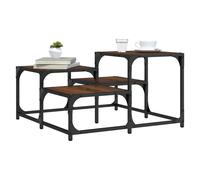 Coffee Table Brown Oak 68x68x40 cm Engineered Wood Metal Adjustable Feet Stylish
