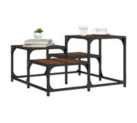 Coffee Table Brown Oak 68x68x40 cm Engineered Wood Metal Adjustable Feet Stylish