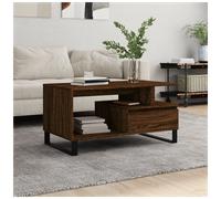 Coffee Table Brown Oak 90x49x45 cm Engineered Wood with Drawer Modern for Homes