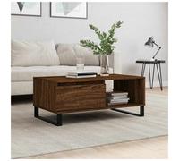 Coffee Table Brown Oak 90x50x36.5cm Engineered Wood 1 Drawer Modern MinimalistUK